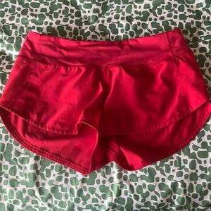 COPY - Red low rise lululemon speed up 2.5”
